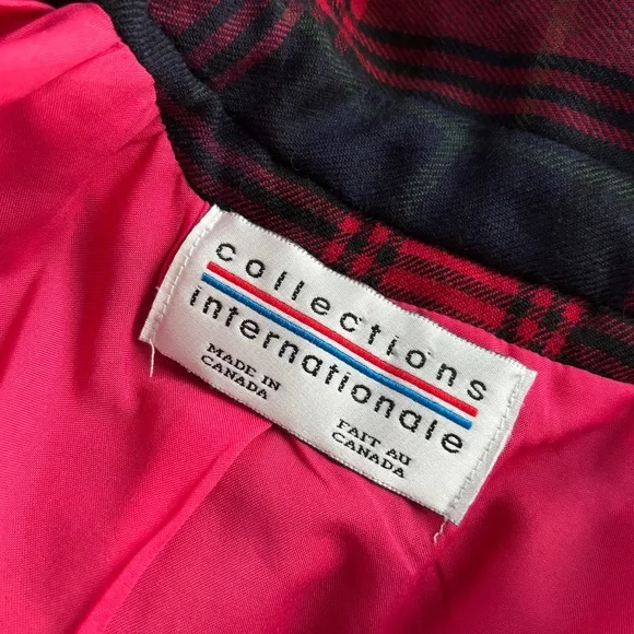 Vintage Wool-Cashmere Blend Plaid Blazer size M - Picture 6 of 8